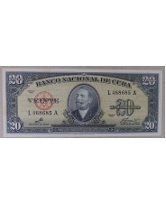 Куба 20 песо 1960 aUNC арт. 2486